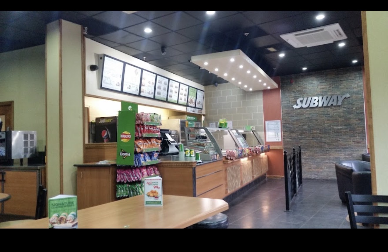 Subway restaurant interior